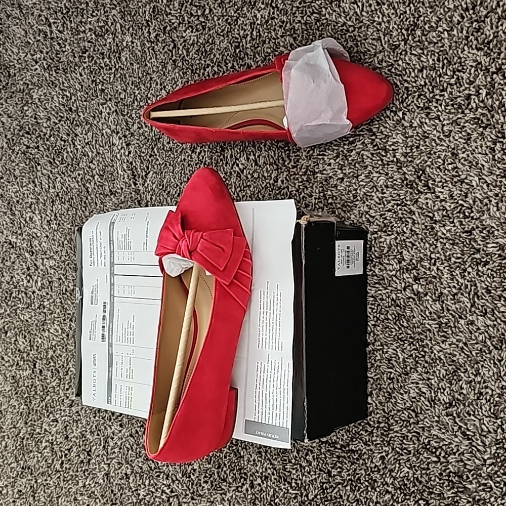 Red flats size 7.5 from Talbot's